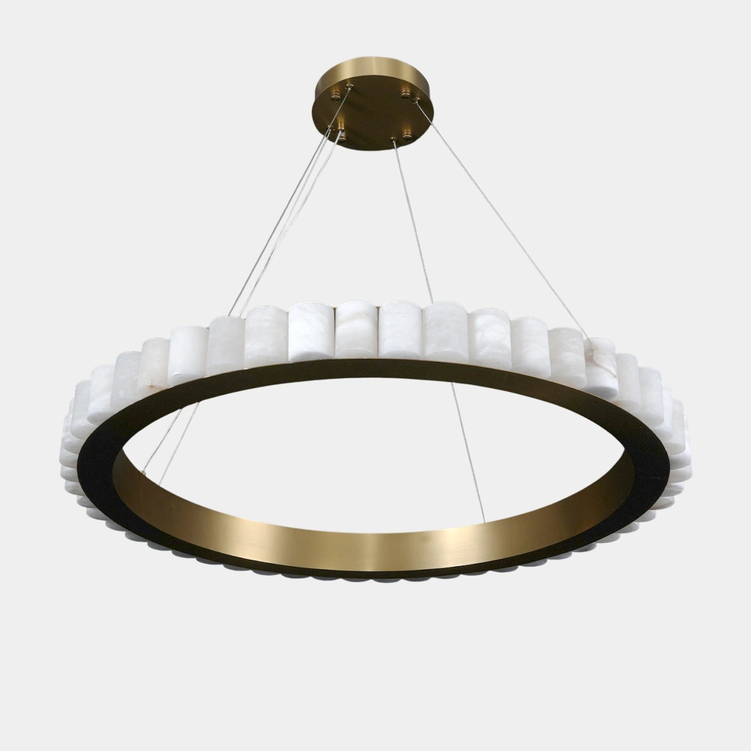Moden Alabaster Round Chandelier