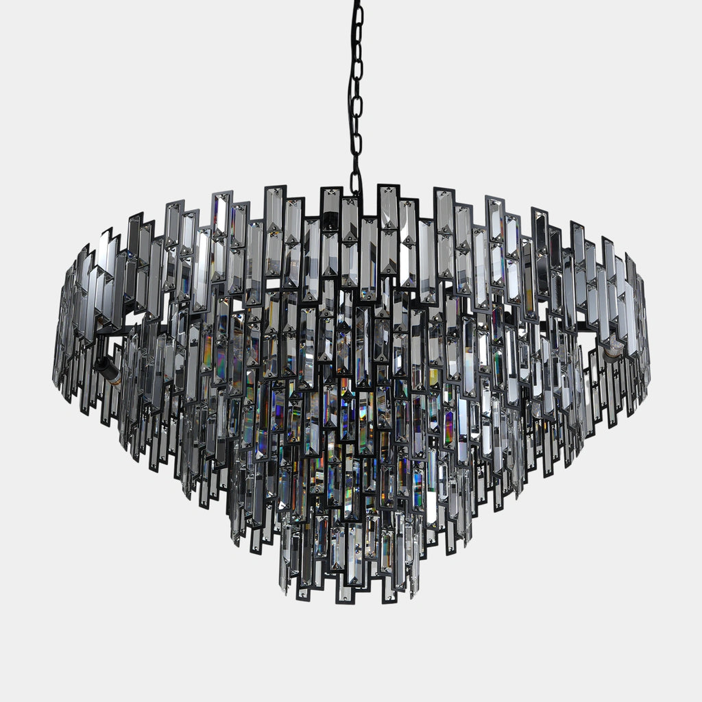 Modern Chandelier Black Round K9 Crystal Chandelier