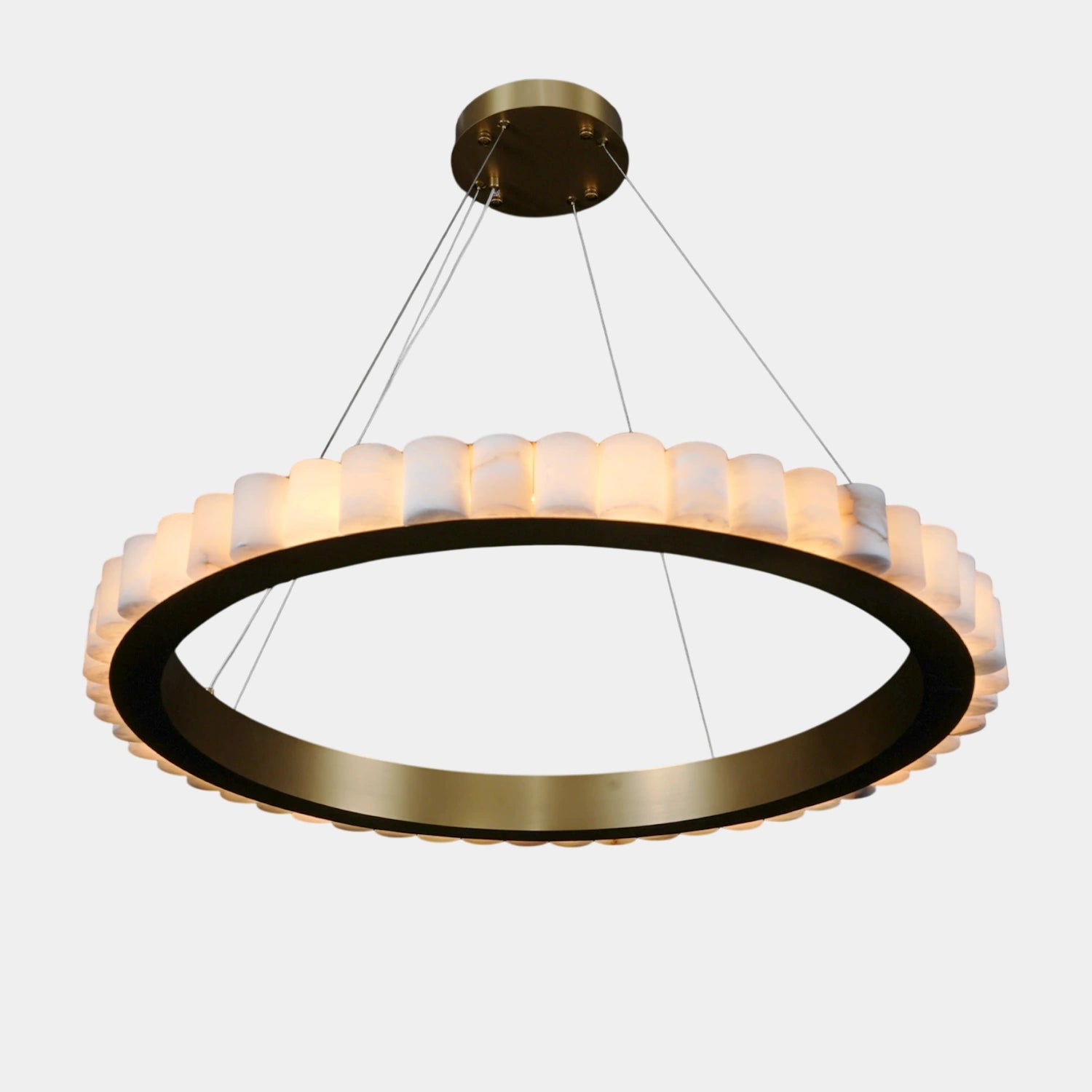 Moden Alabaster Round Chandelier