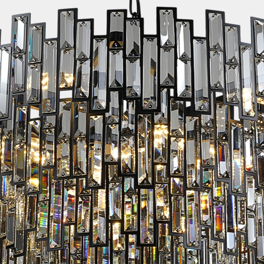 Modern Chandelier Black Round K9 Crystal Chandelier