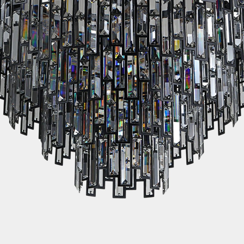 Modern Chandelier Black Round K9 Crystal Chandelier