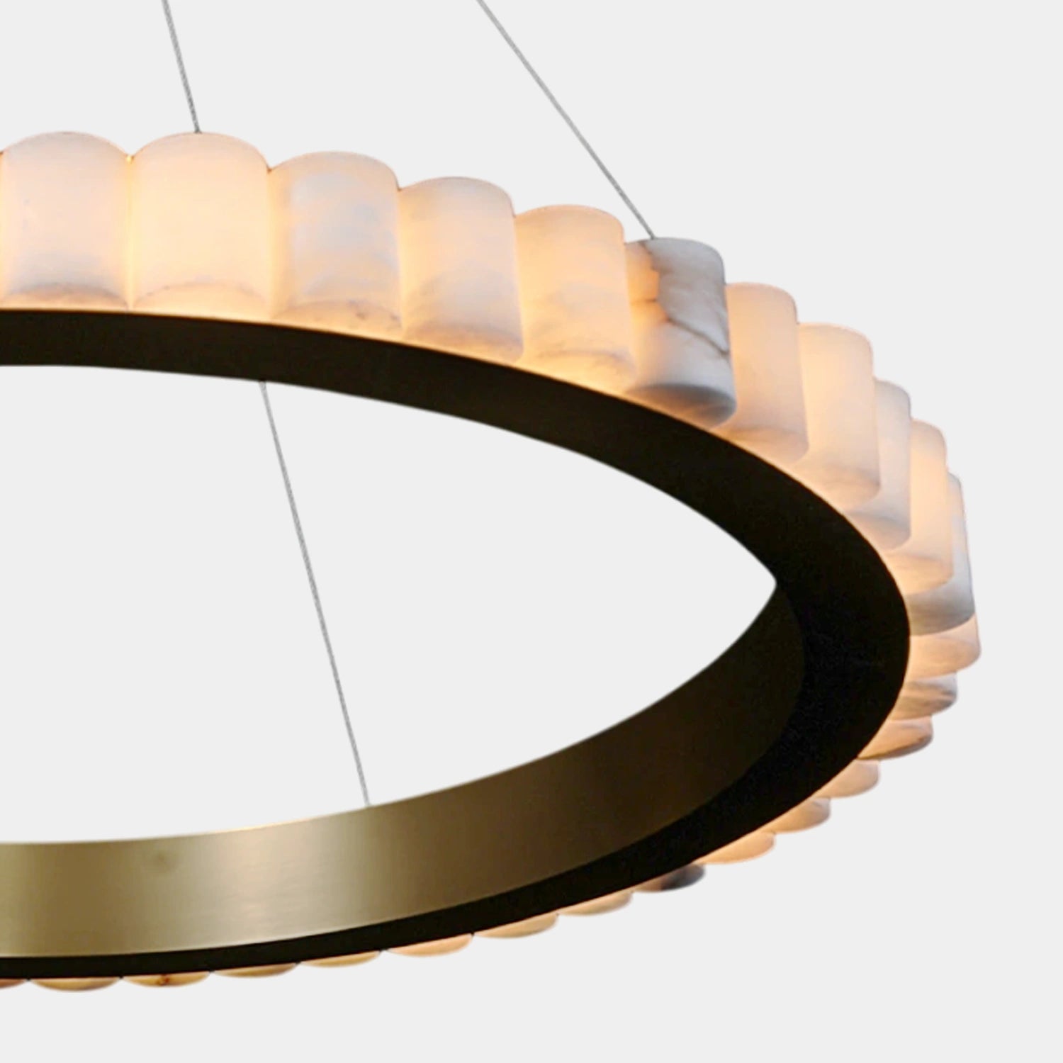 Moden Alabaster Round Chandelier